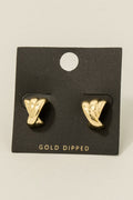 Gold Dipped Staggered Layered Hoop Earrings