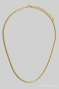 Gold Dipped Tight Braided Rope Classic Chain Necklace