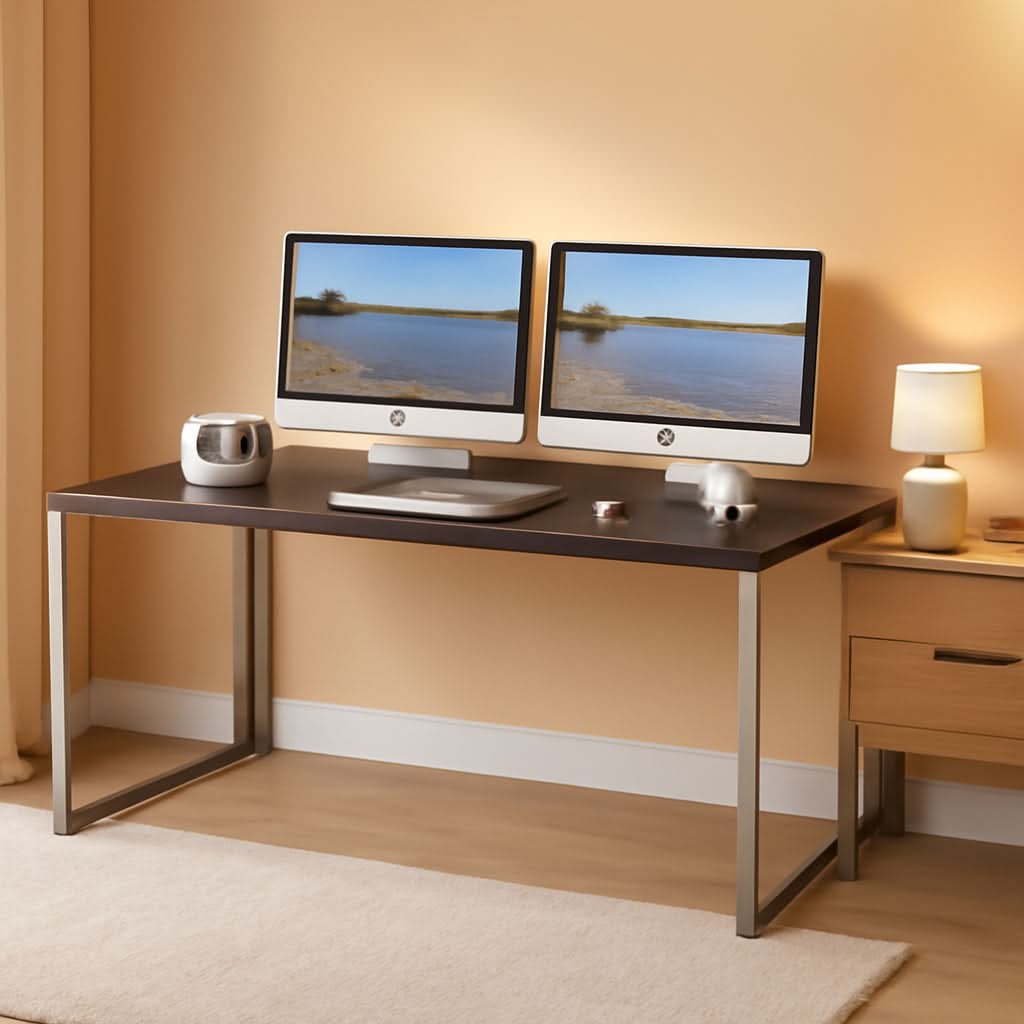 55-Inch Espresso Computer Desk For Office 24-Inch Depth