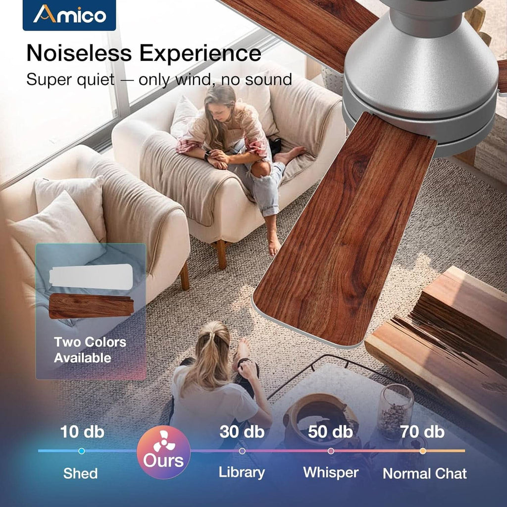 42 Inch Low Profile Ceiling Fan Remote With Dimmable Lights