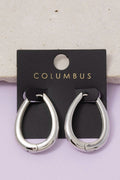 Gold Dipped Oval Hinge Hoop Earrings