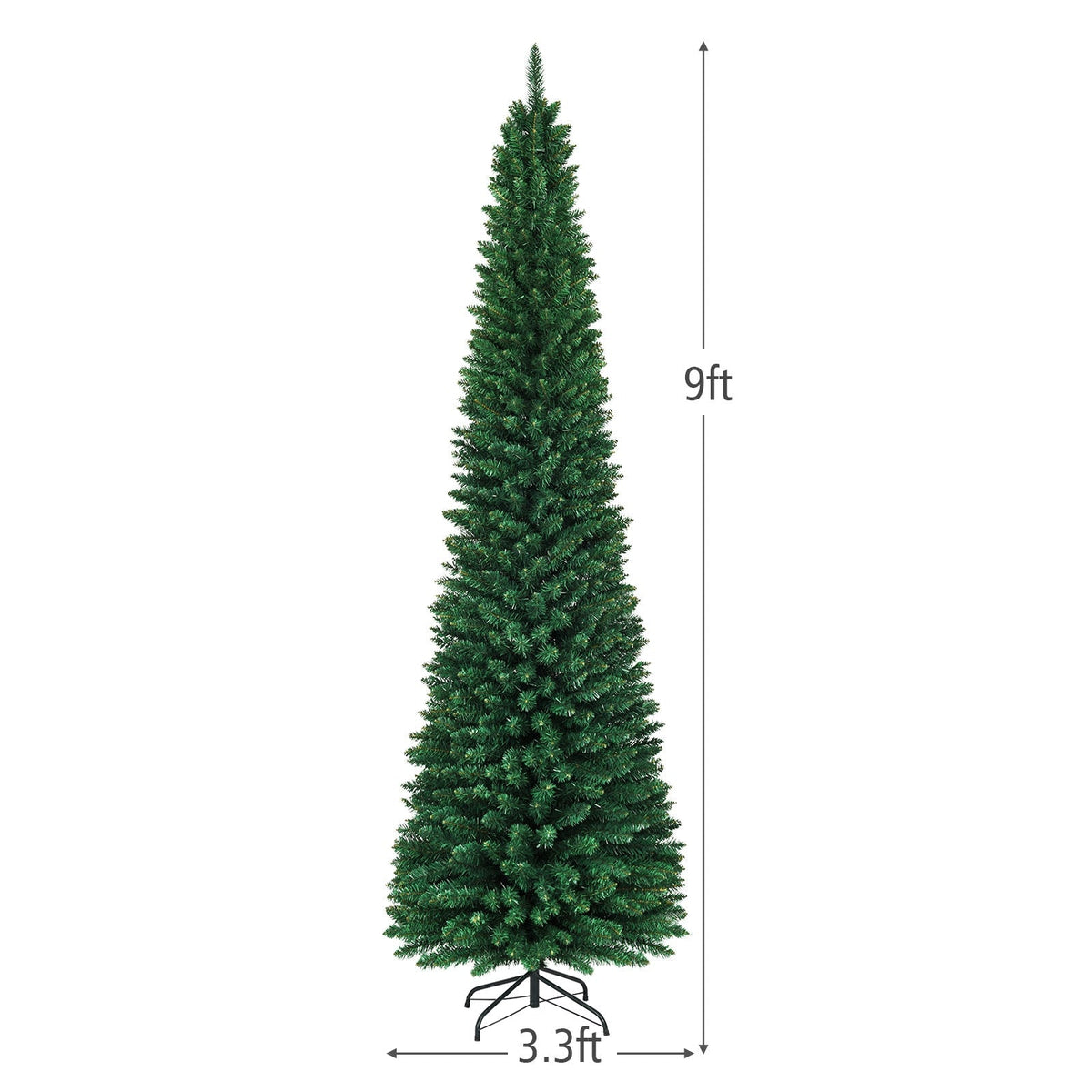 PVC Artificial Slim Pencil Christmas Tree
