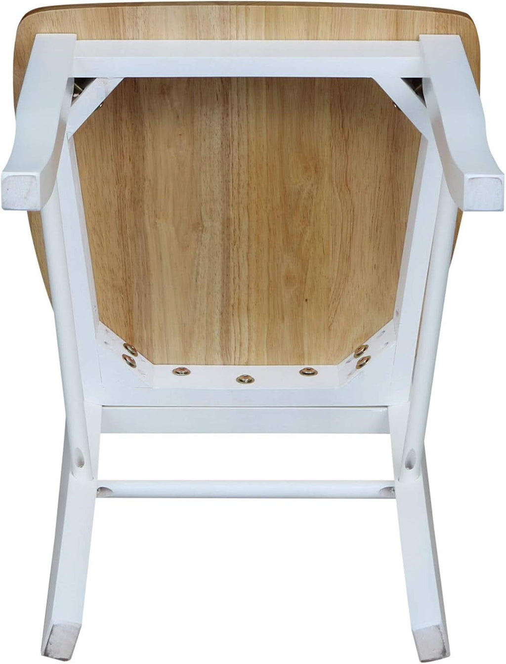 Madrid Ladderback Dining Chairs Parawood Construction White Natural