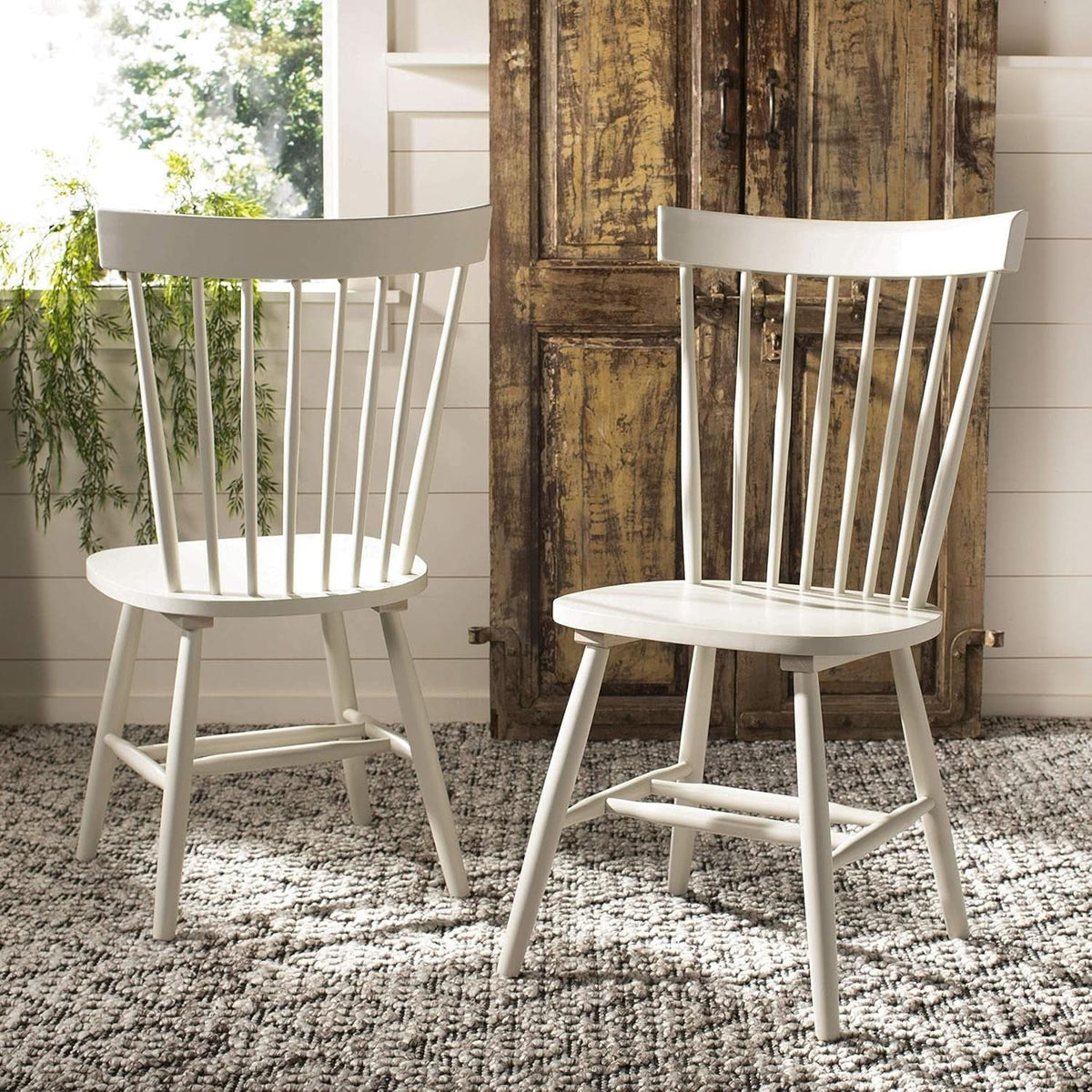 Parker Parkse Off White Side Chair Set Of Two Dining Chairs