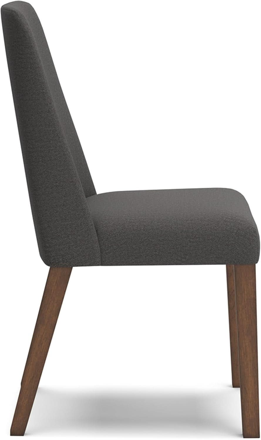 Upholstered Dining Chair, Foam Cushion, Dark Gray Set Of 2