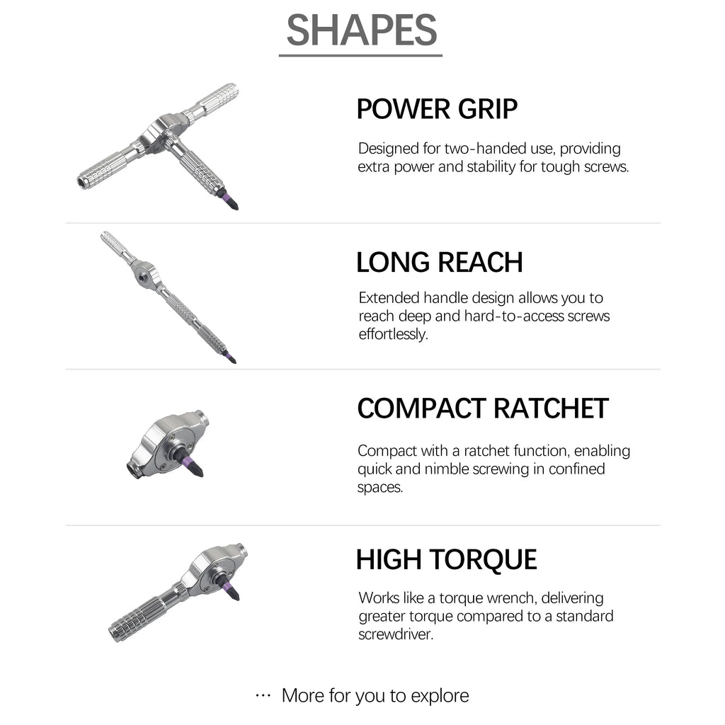 Ratchet Screwdriver Kit 40 in 1 Assembled Handle Multi-purpose Ratchet Wrench Screwdriver Magnetic Bits Tool Set DIY Repair Tool