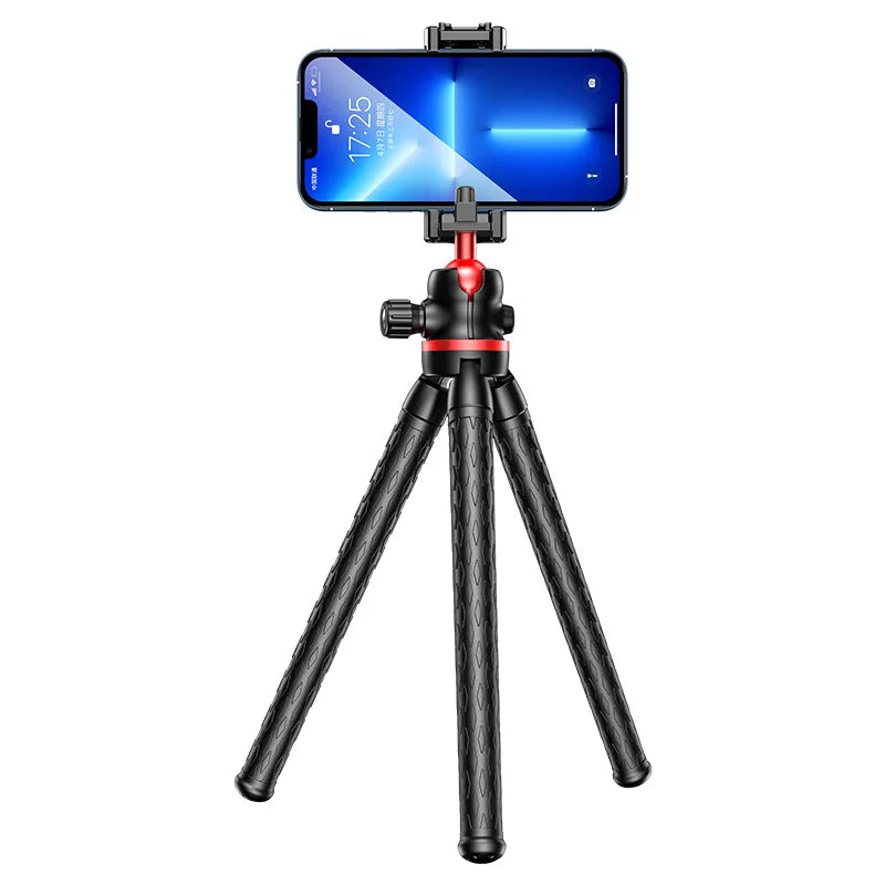 BSLIUFANG 2026 new Flexible Octopus Tripod 2in1 Design Tripod With Phone Holder Side Cold Shoe 1/4'' Screw for Phone Camera DSLR
