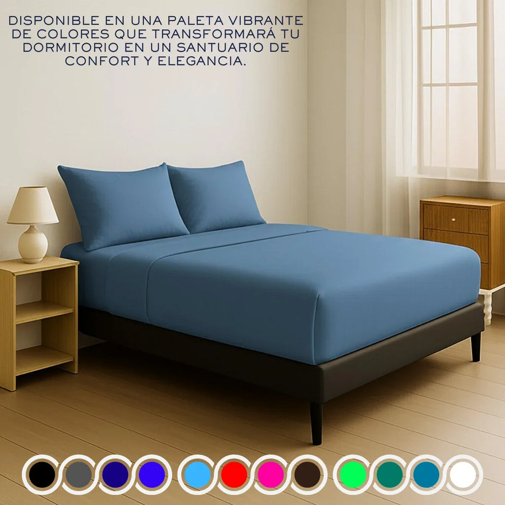 Bed Sheet Set, Fitted Sheet, Flat Sheet and Pillowcase, Wide Pocket, 2800 Thread Count, Premium Egyptian, Single, Double, Queen and King Size
