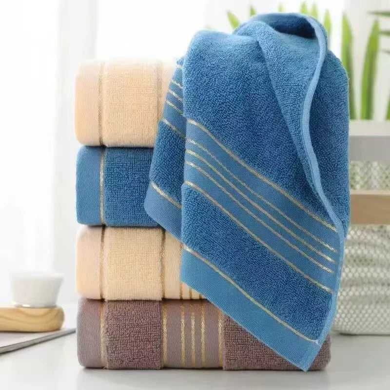 1/2/4 Pcs Cotton Class A Thickened Absorbent Jacquard Polyester-cotton Skin-friendly Face Towel Pure Cotton Towel Adult Towel