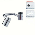 1pc 1080° Swivel Stainless Steel Kitchen Faucet Extender Universal Splashproof Dual Mode Bathroom Sink Accessories with Adapter
