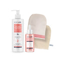 BodyLita Perfect Skin Routine Set, Bath Loofah + Multi-Peptide Body Wash + Collagen Body Serum, 3-Piece Anti-Aging Bundle