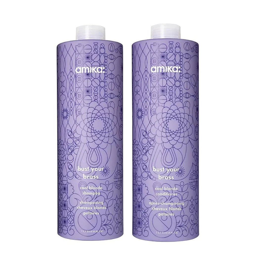 Amika Bust Your Brass Cool Blonde Strength Repair Shampoo
