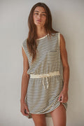 Swen Striped Sleeveless Mini Dress