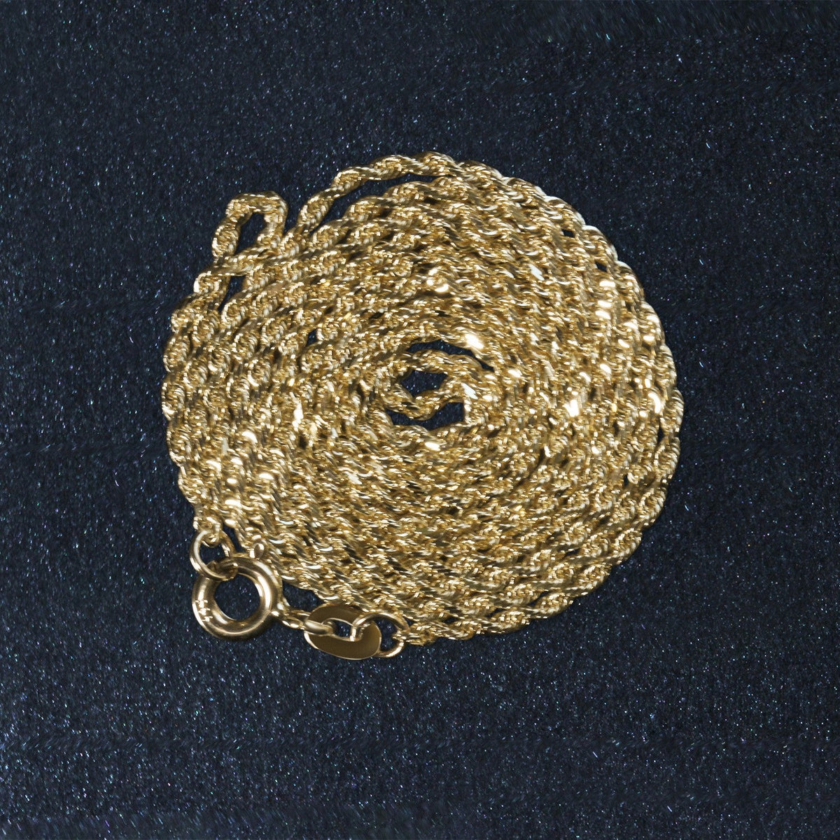 10k Yellow Gold Solid Diamond Cut Rope Chain (1.40 mm)