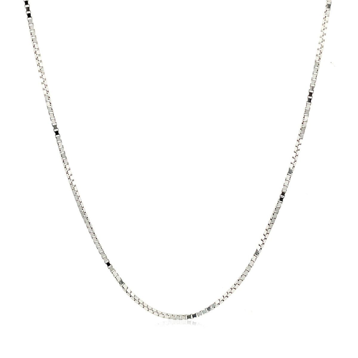10k White Gold Adjustable Box Chain (0.85 mm)