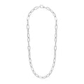 Sterling Silver Wide Paperclip Chain Necklace
