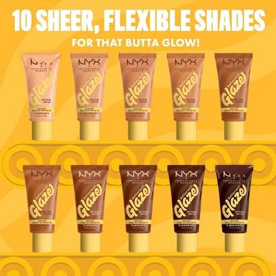NYX Professional Makeup Buttermelt Glaze Skin Tint SPF 30 Praline Butta 1.01 fl oz - Imperfect Container