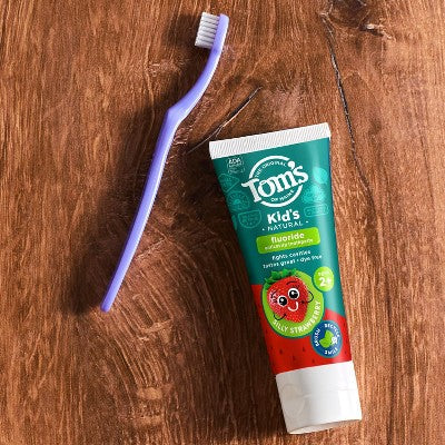 Tom's of Maine Silly Strawberry Kids Anticavity Fluroide Toothpaste 5.1oz/3ct - Missing Box