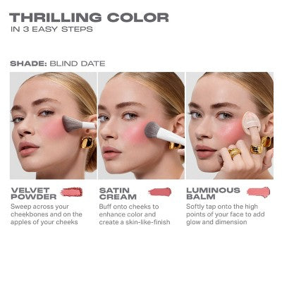 Morphe Cheek Thrills Multi-Finish Face Trio Blind Date 10.8g - Imperfect Box