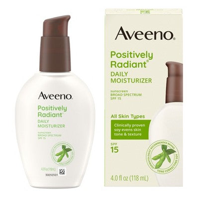 Aveeno Positively Radiant Daily Face Moisturizer SPF15 4oz - Missing Box