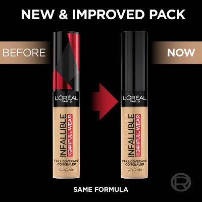 L'Oreal Paris Infallible Full Coverage, Waterproof Concealer 340 Fawn 0.33 fl oz - Imperfect Container