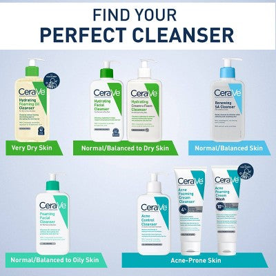 CeraVe SA Face Wash Salicylic Acid Cleanser 8 fl oz - Imperfect Container