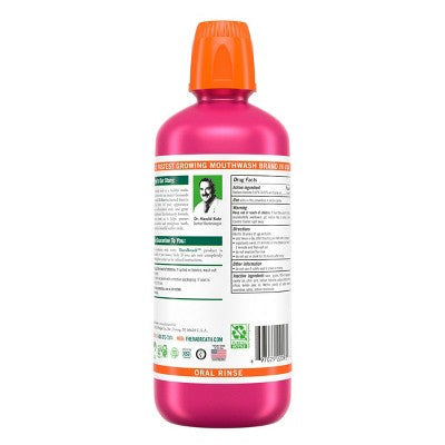 TheraBreath Anticavity Fluoride Mouthwash Sparkle Mint 33.8 fl oz - New