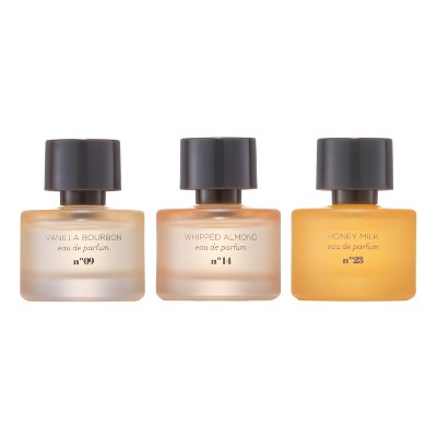 MIX:BAR Mini EDP Trio Gift Set Vanilla Bourbon + Whipped Almond + Honey Milk 3pc - New