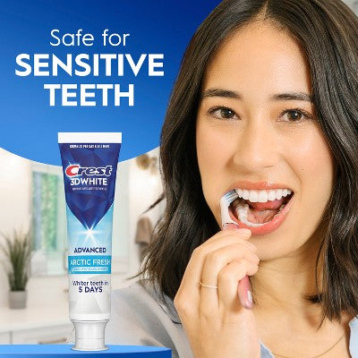 Crest 3D White Advanced Teeth Whitening Toothpaste Arctic Fresh 3.3oz - Imperfect Box