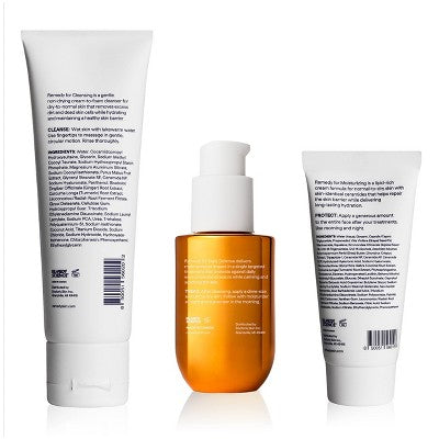 Remedy Skin Brightening 3-Piece Skincare Kit Gentle Cleanser Vitamin C Serum 2.7oz - Imperfect Box