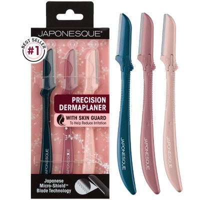 JAPONESQUE Precision Dermaplaner Facial Brush Razors 3ct - New