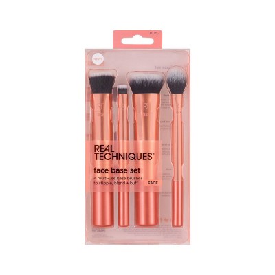 Real Techniques Face Base Makeup Brush Kit 4pc - New