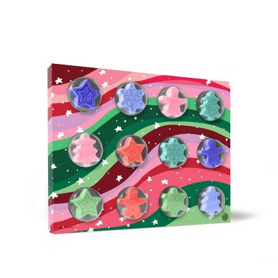 Da Bomb Bath Fizzers Bath Bomb Gift Set Rainbow Boxed Calendar Holiday Colors 12ct/18oz - Imperfect Box