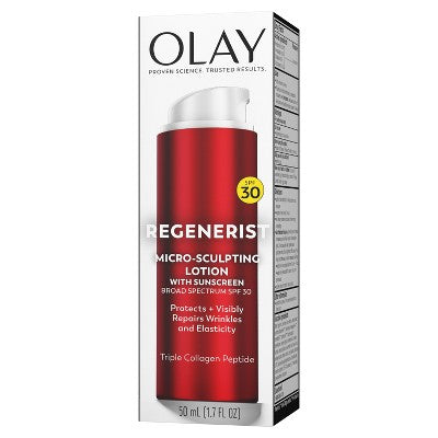 Olay Regenerist Micro-Sculpting Cream Face Moisturizer SPF 30  1.7 fl oz - Imperfect Box