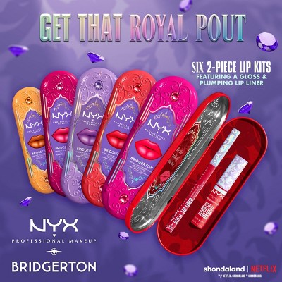 NYX Professional Makeup Bridgerton Royal Treasures Lip Kit 06 Caramel Courtship & Toffee Temptation 2pc - Imperfect Box