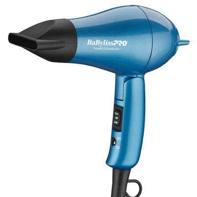 BaBylissPRO Nano Titanium Travel Hair Dryer Blue 1000W - New
