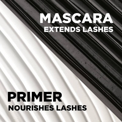 L'Oreal Paris Double Extend Beauty Tubes Lengthening Mascara; Basecoat 570 Black 0.33 fl oz - New