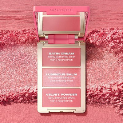 Morphe Cheek Thrills Multi-Finish Face Trio - After Party 10.8g - Imperfect Box