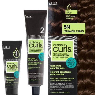 All About Curls Permanent Hair Color Caramel Curls 5N 2.4 fl oz - New