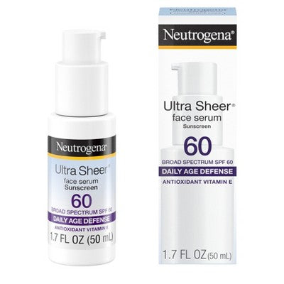 Neutrogena Ultra Sheer Moisturizing Face Serum SPF 60+ 1.7 fl oz - Imperfect Box