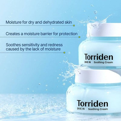 Torriden Dive-In Soothing Cream Korean Skincare for Calming and Deep Moisturization 2.7 fl oz - Missing Box