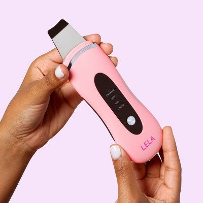 Spa Sciences LELA Ultrasonic Skin Scrubber Spatula Pink - New