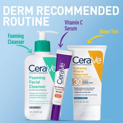 CeraVe Hydrating Mineral Tinted Face Lotion SPF 30 Medium 1.7 fl oz - Imperfect Box