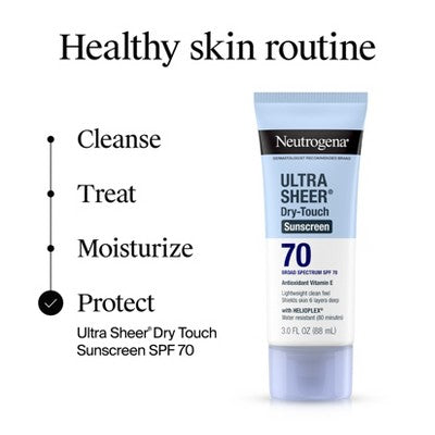 Neutrogena Ultra Sheer Sunscreen SPF 70 2pk/88ml - New