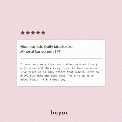 Beyou. Hydrating Niacinamide Daily Moisturizer Mineral Face Sunscreen SPF 40 1.69 fl oz - Imperfect Box