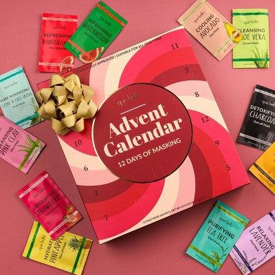 Que Bella Advent Calendar 12 days of Masking Gift Set 12ct/2.88 fl oz - Imperfect Box