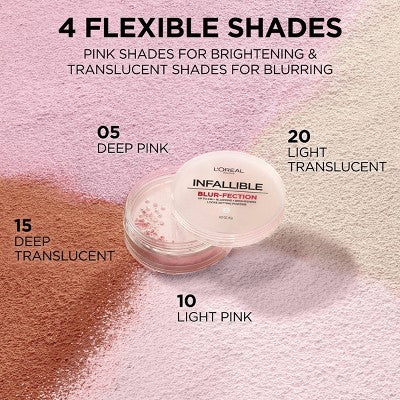 L'Oreal Paris Infallible Blur-fection Loose Pwdr Translucent Medium Deep 0.21oz - Imperfect Container