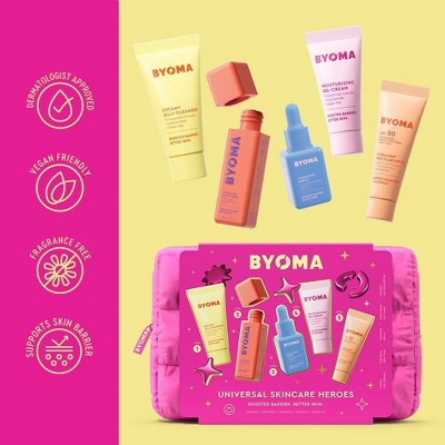 BYOMA Universal Skincare Heroes Gift Set with Makeup Bag 5pc - Missing Box