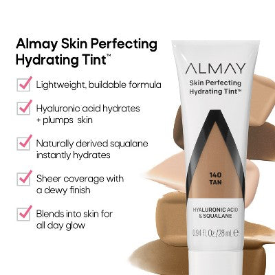 Almay Hydrating Lightweight with Light Coverage Liquid Foundation Tint 100 Ivory 0.94 fl oz - New