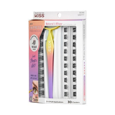 KISS imPRESS Press-On Self Adhesive Eyelashes Natural & Wispy 50ct - Imperfect Box